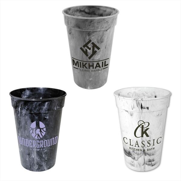 DA70417 17 oz. Marble Stadium Cup with Custom Imprint